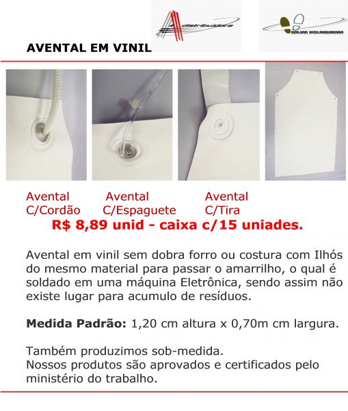 Avental em vinil