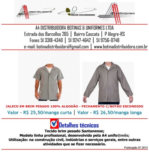 JALECO DE BRIM CINZA - MC & ML